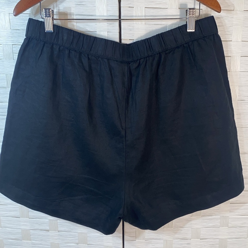 Philosophy Republic Clothing Black Linen Pocketed Pull On Shorts Size XL - Picture 9 of 10